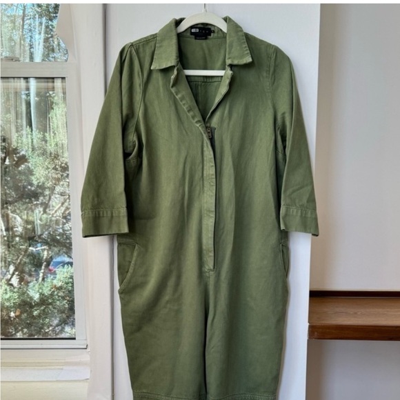 Hatch Anthropologie The Luna Maternity Coveralls Jumpsuit Zip Up Denim G… - Picture 6 of 7